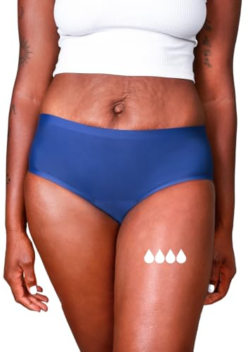 Seamless, Periodenunterschwäche Damen, Menstruationsunterwäsche, nahtlos | Ersetzt bis zu 2 Tamponwechsel, leichte bis mittelstarke Tage, Bio-Baumwolle, PFAS-frei, biozidfrei, Periodenunterwäsche