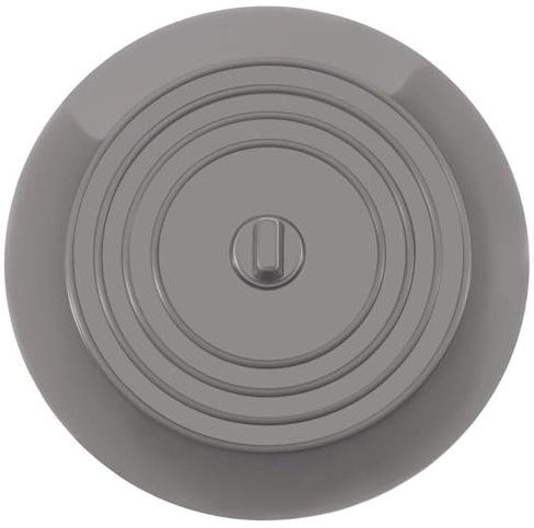 Silicone Tub Stopper, Drain Stopper Universal Sink Plug, Drain Plug for Kitchens, Bathrooms and Laundries, Sink Bathtub Drain Cover(15.3cm/6inch) (Grey)