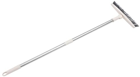 HAPINARY Brosse De Nettoyage Rotative pour Salle De Bain Brosse à Récurer De Douche avec Long Manche Outil De Nettoyage pour Joints De Carrelage Et Surfaces