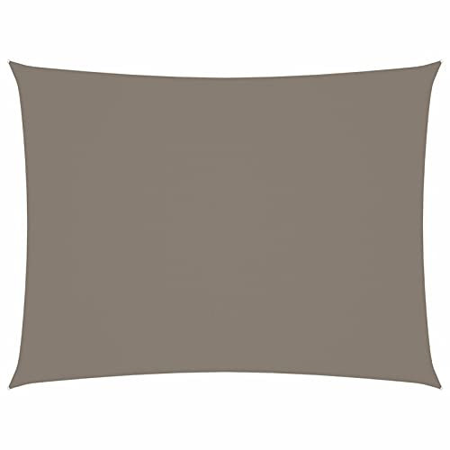 Xichuzi Sonnensegel, Sichtschutz Balkon, Balkon Sonnenschutz, Sonnenschutzsegel,Regenschutz Balkon, Seitenmarkise, Sichtschutz Terrasse, Oxford-Gewebe Rechteckig 4x6 m Taupe
