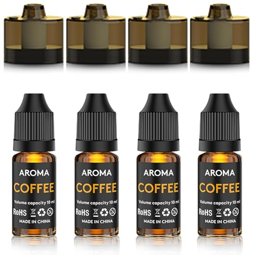 Seihoae Cocktail Bubble Smoke Gun Accessories, 10ml, Includes 4 Contains, 4 Aromatic Flavor Oils, Coffee Flavor