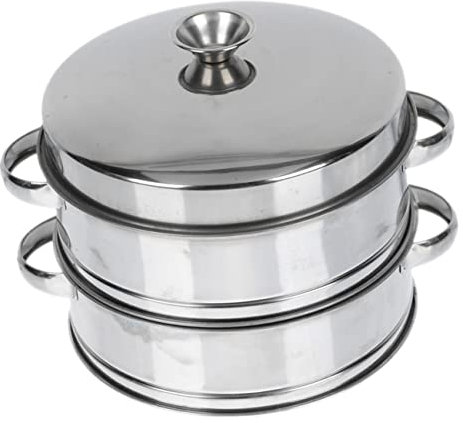 Ipetboom Vaporera Inoxidable para Cocinar al Vapor con Tapa 3 Niveles Utensilios de Cocina para Dumplings y Verduras para Microondas