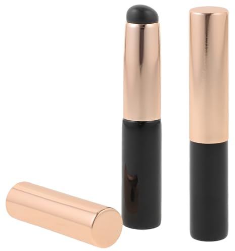 TOGEVAL Pincel Corrector de Labios Aplicador Cómodo y Práctico Portátil de Silicona y Madera para Maquillaje de Mujeres Adecuado para Maquillaje y Uso al Aire Libre