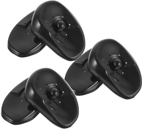 FOMIYES Protectores Auditivos Negros 6 Piezas de Plástico Gelatinoso Flexible, Ligeros y Resistentes para Evitar Contacto Químico para Teñir el Cabello Lavado y Tinte