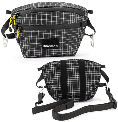 HIKEMAN Bumbag Waist Fanny Pack - Lightweight Backpack Extension Bag,Waterproof Waist Bag,Backpack Strap Pouch,Cross Body Bag Chest Bag,Backpack Attachment Bag for Running Hiking Camping(Black)