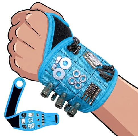 Gifts for Men, Novelty Magnetic Wristband for Screws, Fathers Day Tools Presents for Dad Brother Uncle Boyfriend Handyman, Multi Tool Belts DIY Gadget, Gifts for Him