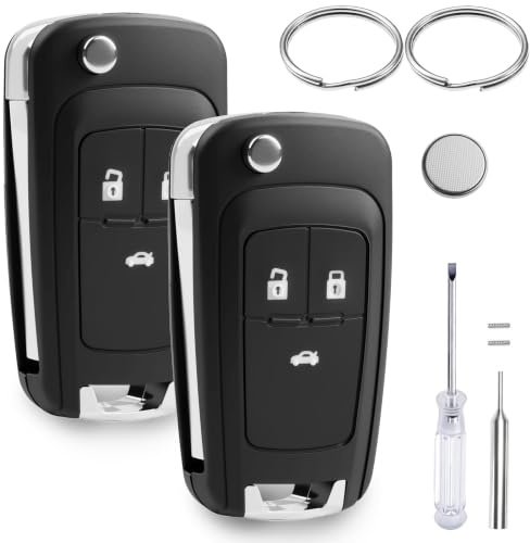 2 Piezas 3 Botones Carcasa Llave de Coche para Opel Insignia Astra J | Adam Zafira Tourer C Mokka Meriva Movano Corsa E Cascada Karl Vauxhall Carcasa Funda Llave de Repuesto