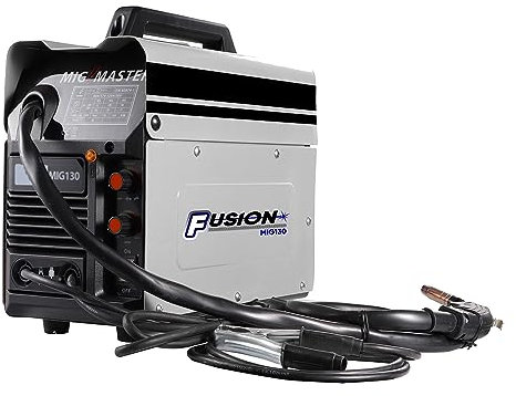 Autojack MIG130 Gasless MIG Welder with 130 Amp Non Live Torch Flux No Gas Welding and 1mm Flux Cord Wire