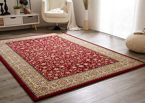 Steffensmeier Wohnzimmerteppich Classical Quality | Wohnzimmer | Beste Qualität | Orientalisch | Rot Floral, Größe: 200x250 cm