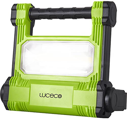 Luceco Projecteur LED de chantier Rechargeable 1800Lumens, 20W noir/vert LWR18BG-EU