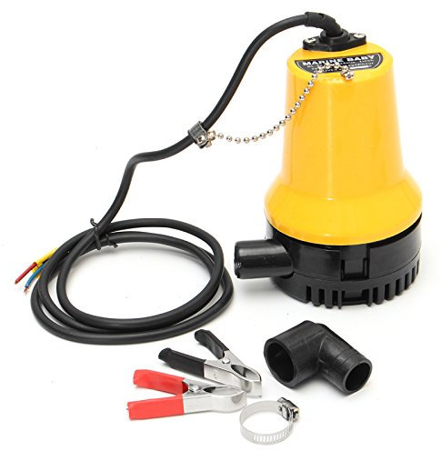 MASUNN 12V 50W 1110GPH 4600rpm Electric Submersible Water Pump Clean Clear Dirty Pool Pond Flood