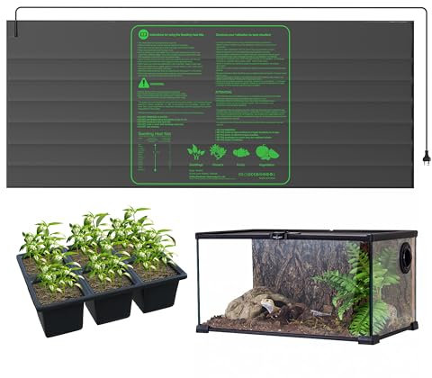 iPower Durable Waterproof Sämling Heat Mat 122 x 50.8cm Warm Hydroponic Plant Germination Startrampe, Schwarz, L Größe