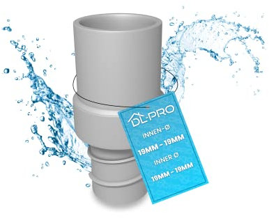 DL-pro Universal Ablaufschlauch Endstück Innen-Ø 19mm für 19mm für Waschmaschine Spülmaschine