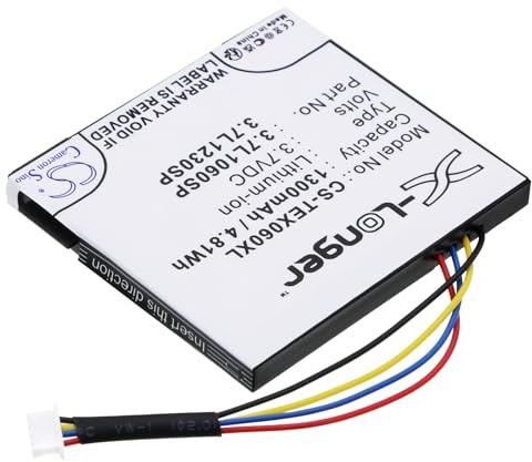 TECHTEK Batería para portátil 1300mAh Compatible con [Texas Instruments] N2/AC/2L1/A, TI-84 C Silver, TI-84 Plus C Silver Edition, TI-Nspire CAS Touchpad, TI-Nspire CX, CX CAS, TI-Nspir FBA