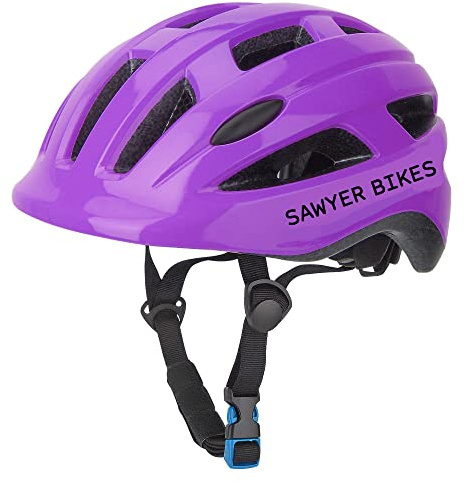 Sawyer Bikes - Casco Infantil Ajustable - Niños 2 a 10 Años (Morado)