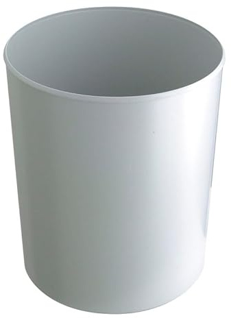 PROREGAL Runder feuerfester Papierkorb & Abfallsammler aus Kunststoff | 20 Liter, HxØ 34x28,3cm | Grau