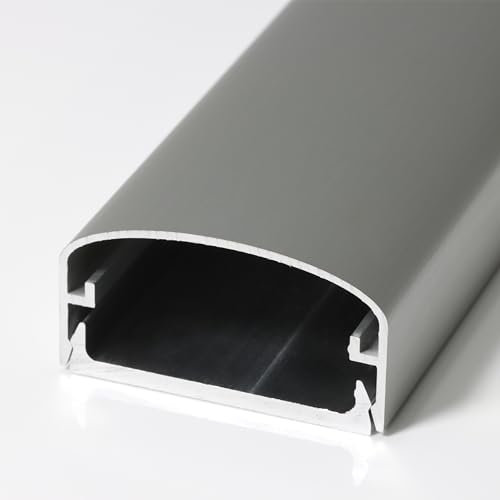 Aluminium Kabelkanal Berlin 30/50/75/100cm Weiß/Schwarz/gebürstet/Hellbronze (100 cm, Aluminium gebürstet & eloxiert)
