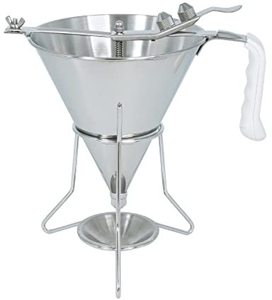 Süßwaren-Trichter, Backkolben-Trichter, Teig-Trichter, Edelstahl-Spender, 1,8 L, Kommerzielles Kuchendekorationswerkzeug, Trichter Mit Ständer Und 3 Düsen Für Die Küche Zu Hause, Kuchen, Cupcake, Geb