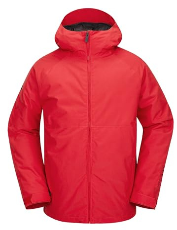 Volcom Men's 2836 Insulated Snowboard Jacket, Crimson S5