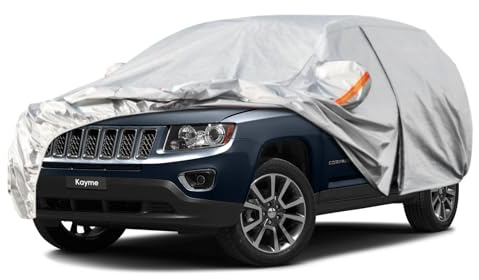 Kayme Funda de coche SUV de 6 capas, ajuste personalizado para Jeep Compass (2006-2025), impermeable, para todo tipo de clima, para exteriores, protección contra la lluvia, el sol y los rayos UV