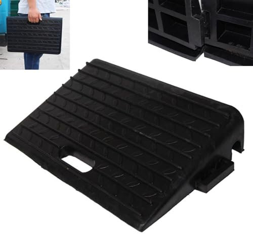 WXXSHGDW Rampa di Marciapiede Rampa di Accesso, Rampa in Gomma Portatile, Pedana per Disabili, Design Estensibile, capacità di Carico 10000 kg, per Scooter, Sedia a Rotelle, Auto, Camion, Carrello