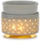 Wax Melt Burner Ceramic 3-in-1 Oil Burner Electric Candle Wax Warmer Melter Fragrance Heating Plate for Scented Waxs Home Office Bedroom Aromatherapy Gift& Décor-Grey