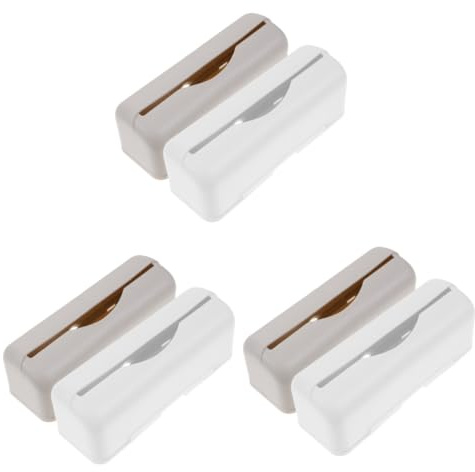 Ciieeo 6pcs Plastic Bag Holder Wall Mount Kitchen Waste Bag Dispenser Organizer The Door Storage for Bathroom Storage and Kitchen Bins