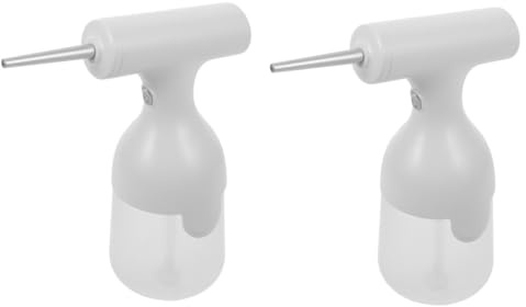 minkissy 2 Sätze Elektrischer Aufschäumer Schäumender Gesichtsreiniger Reinigungsmittel Schaumpumpe Wasser Hersteller Tank Spender Dosieren Schäumender Reiniger Maschine Abs.pp.silikon Weiß