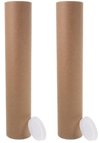 QAUUCP Transportrolle Zeichenrolle 2 Pcs Paper Tube Storage Documents Packaging Poster Carrier Shipping Board Cylinder Mailing Tubes zur Aufbewahrung von Plänen
