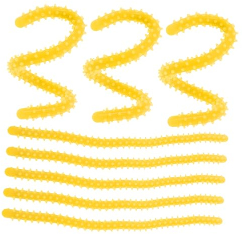 VICASKY 10 unidades de secadores de pelo flexibles de silicona en espiral, juego de ondas permanentes para mujeres, rizadores en espiral, varillas de onda permanente, amarillo