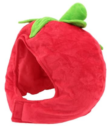 HEMOTON Cartoon Tomato Hat for Boys and Girls and Adults Funny Fruit Shape Headwear for Parties Performance Props and Festivals