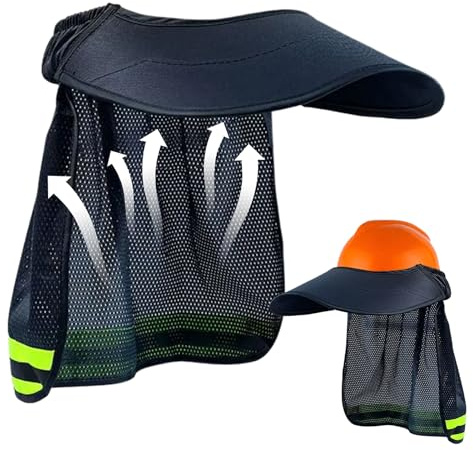 Casque de Protection | Pare-Soleil | Bande réfléchissante de Protection pour Casque de Chantier de Chantier, Jardinage, entrepôt extérieur