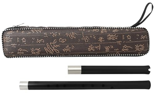Toddmomy Chinesische 8-loch Xiao Flöte aus Edelholz Zwei Stück Traditionelle Vertikale Bambusflöte für Anfänger und Musiker Handgefertigt F-dur Tragbares Holzblasinstrument