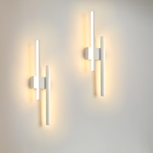 SXHZLY Applique da Parete LED Interno16W, 2 Pezzi Lampada da Parete Moderno，Luce Calda 3000K Lampade da Muro per Camera da Letto, Soggiorno, Scale e Corridoio