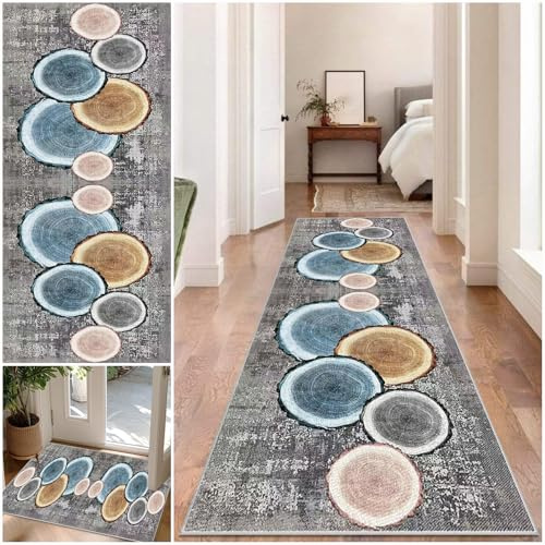 Alfombra Pasillo Larga 40 x 60 cm Antideslizante Alfombra de Corredor Pelo Corto Moderna Alfombra de Área Lavable Alfombra Cocina Absorbente Felpudo Entrada Alfombra Comedor Pasillo para Dormitorio
