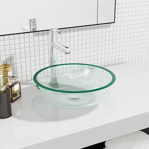 Générique Lavabo Verre trempé 35x12 cm Transparent,Quincaillerie,Plomberie,Équipements sanitaires,Éviers & lavabos,Lavabos,Transparent,5.42 KG,345234
