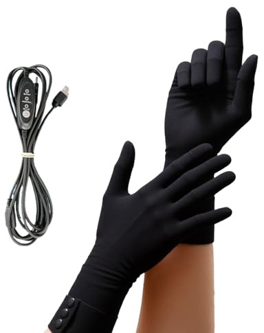 Renchey Guantes Calefactables - Calentador De Manos Eléctrico Táctil,Guantes De Invierno Recargables Por USB Con 3 Niveles De Calefacción | para Deportes de Invierno Caza Esquí Trabajo