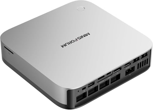 MINIS FORUM AI X1 Pro Mini PC, AMD Ryzen AI 9 HX370 (12 Kerne/24 Threads, bis zu 5,1 GHz) und AMD Radeon 890M,4K Quad Display, Dual LAN 2.5/WiFi 7/BT 5.4/Oculink,Pas de RAM/SSD