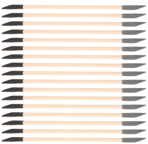 Ipetboom 60 Bastoncini per Manicure in Legno a Doppia Estremità Spingicuticole e Abrasivo Strumenti Monouso per Nail Art e Levigatura Cuticole per Uso Domestico e Salone Portatili e