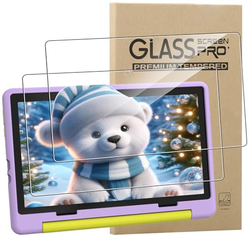 [2 Pack]Screen Protector for 10 Inch Kids Tablet/Laptok C10/Laptok 1016-a Tempered Glass,Ultra Resistant,Anti Fingerprints,HD Clear,No Bubbles,9H Hardness Protector Film Tempered Glass Film,