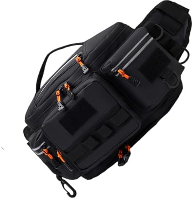 GKYQVE Umhängetasche, einzelne Umhängetasche, multifunktionale Hüfttaschen, Angeltasche, wasserabweisend, Aufbewahrung von Outdoor Geräten, Ködergürtel mit Mehreren Taschen