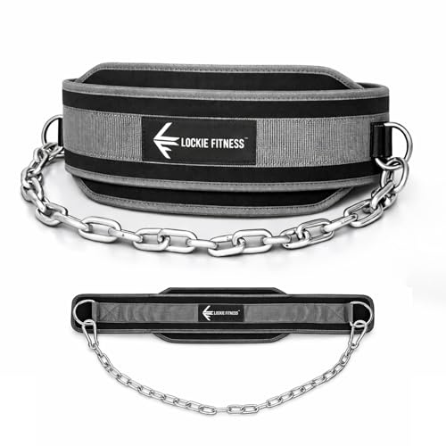 Lockie Fitness Weighted Dip Belt, 36 Inch Steel Chain 350lb Support