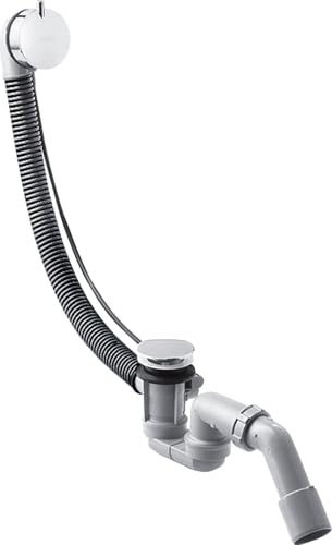 hansgrohe Flexaplus S Komplettset mit Fertigset und Ab- und Überlaufgarnitur, Normalwannen, Chrom, 1.00