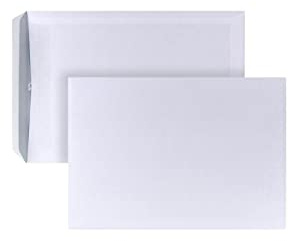 POSTHORN Bolsa de envío C4 (250 unidades), autoadhesiva, sin ventana, bolsas de envío blancas con impresión interior gris para protección visual, 324 x 229 mm, 90 g/m²