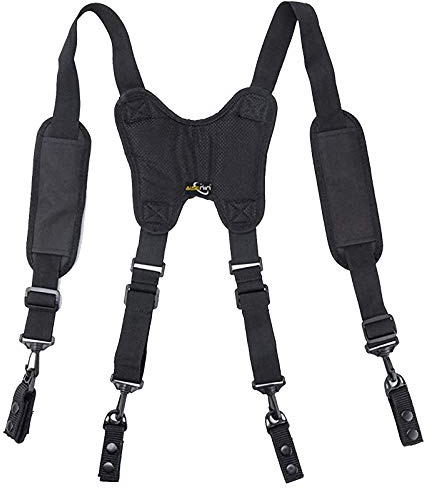 AISENIN Nylon Police Duty Belt Suspenders - Duty Belt Harness Tool Belt Suspenders Padded