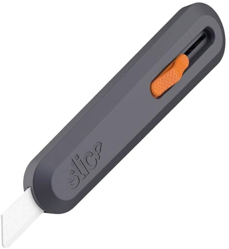 SLICE 10550 | sicheres Cuttermesser | Keramikklinge | Finger-freundlich | Vielseitiges Sicherheitsmesser | Daumenschieber mit manuellem Klingenrückzug | ideal als Kartonschneider & Allround-Cutter