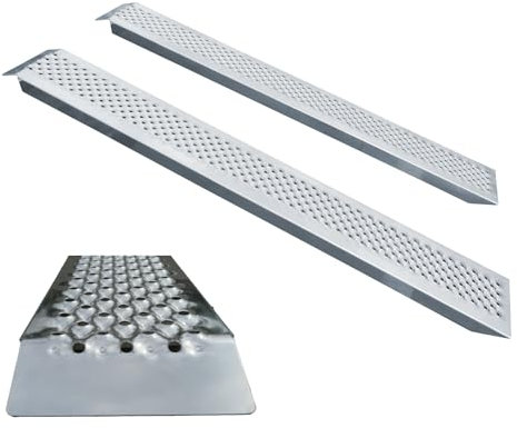 WORHAN Rampas de Carga 200cm Resistente Tractor Motocicleta Remolque Aluminio hasta 1000kg LR7H