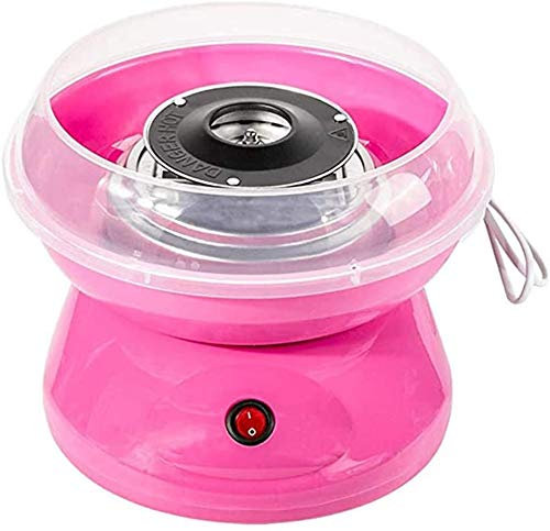 Professional Cotton Candy Floss Maker Machine, Non-Stick Plates Fairground Fun Children Adult Party Gift Home Sweet Gift Portable Candy Floss Maker (Pink)