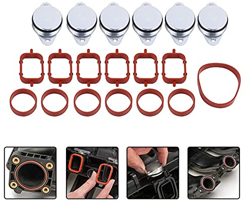 Aleta giratoria, kit de juntas de admisión de tapones en de aleta giratoria diésel de 6 x 33 mm para 320d 330d 520d 525d 530d 730d