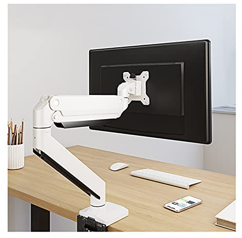 Monitorarm / Ständer Desktop-Monitor-Standarm-Single-Monitor-Schreibtischmontage mit Gasfeder für 17-`-4-40'''-Monitore, Hochleistungsmonitorständer, hält bis zu 1-15 kg Bildschirmmonitorhalterung.